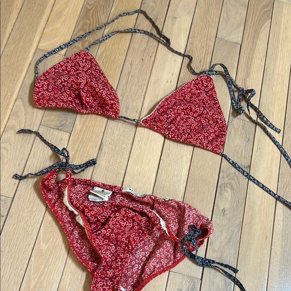 Maison scotch Red Floral Bikini Set - Picture 1 of 5